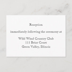 Gold & Black Art Deco Small Wedding Reception Card