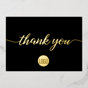 Gold Black Business Elegant Thank you 