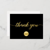 Gold Black Business Elegant Thank you
