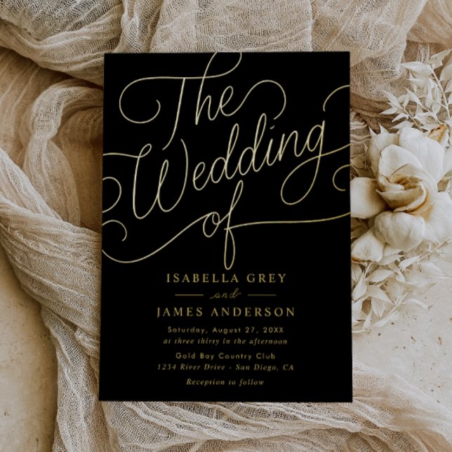 Gold Black Calligraphy Script Wedding  (Creator Uploaded)