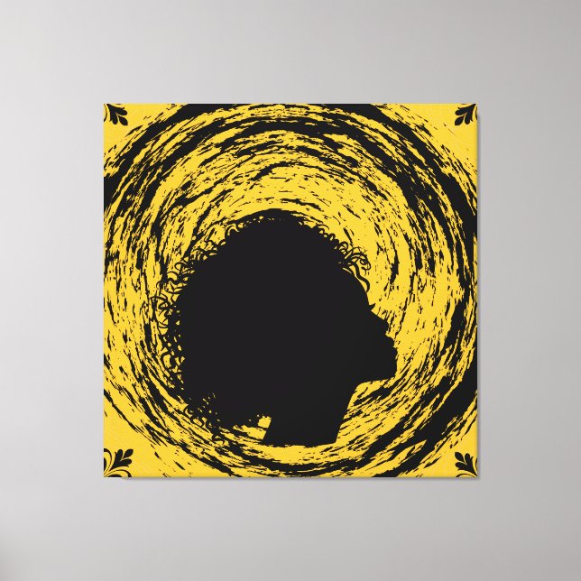Gold & Black Canvas Print (Front)