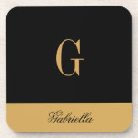Gold Black Coaster<br><div class="desc">Gold Black</div>