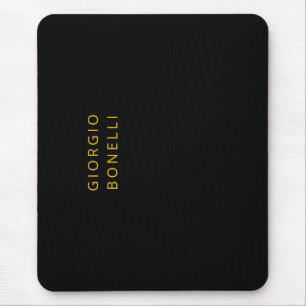 Gold & Black Colour Minimalist Personal Modern Nam Mouse Pad