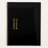 Gold & Black Colour Minimalist Personal Modern Nam