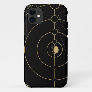 Gold black compass lunar moon phase  Case-Mate iPhone case