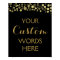 GOLD & black confetti create your own custom sign