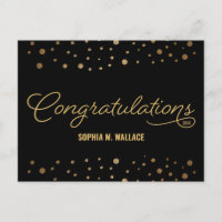 Gold Black Congratulations University Graduate 