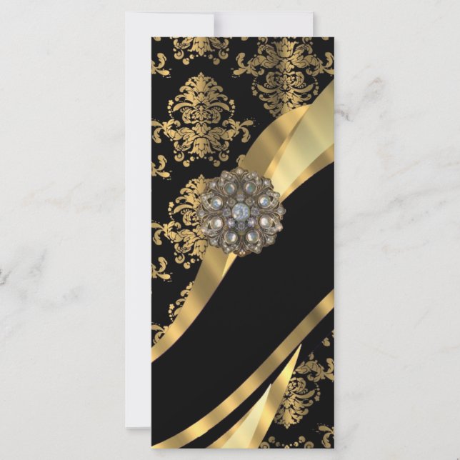 Gold & black damask pattern (Front)