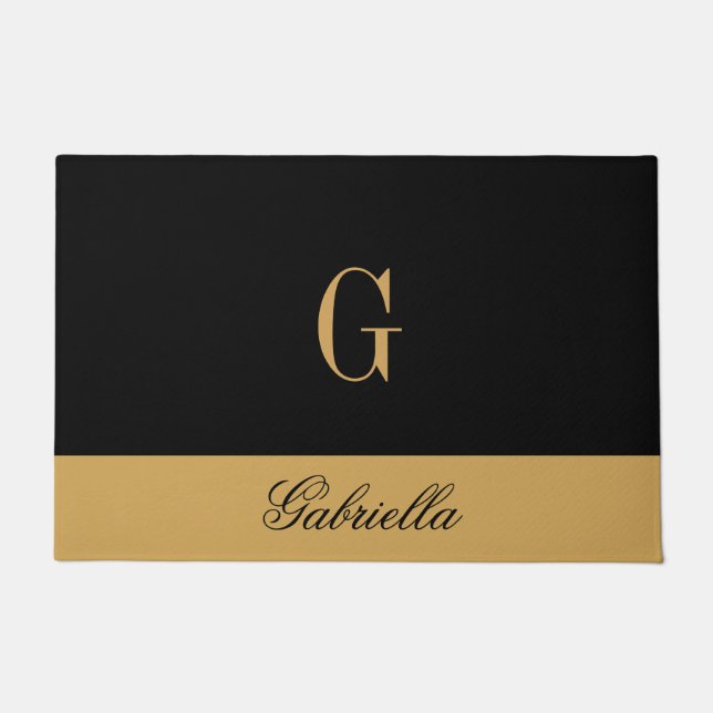 Gold Black Doormat (Front)