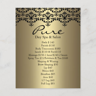 Gold & Black Elegant Damask Flyer