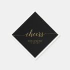 Gold & Black Elegant Stylish Lettering Cheers