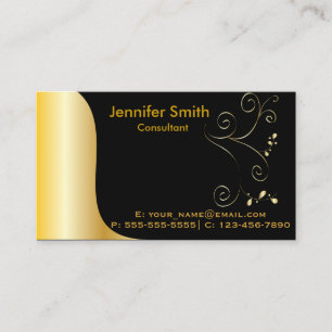 Gold Black Elegant Template Business Card