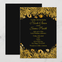 Gold & Black Exotic Jungle Cheetah Invitations