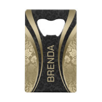 Gold & Black Geometric Design Damask Accent