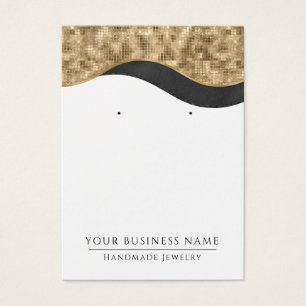Gold Black Glam Earring Display Cards