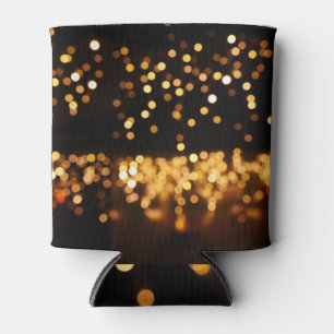 Gold Black Glitter: Abstract De-focused Background Can Cooler