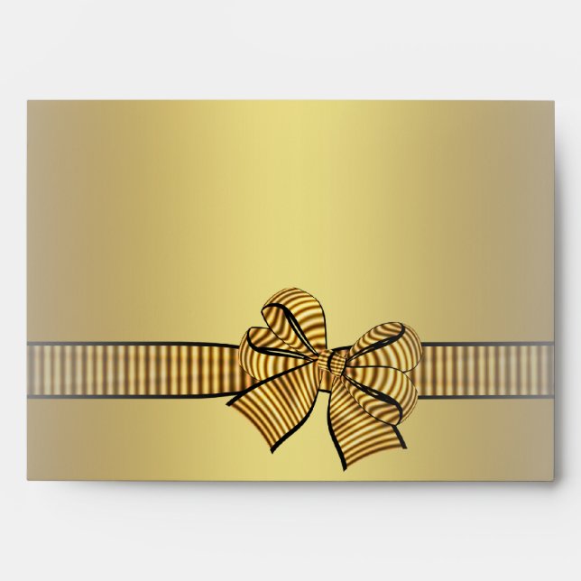 Gold & Black Gold Bow Envelopes (Front)