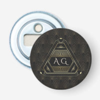 Gold Black Great Gatsby Art Deco 20s Monogram