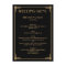 Gold Black Great Gatsby Art Deco Wedding Menu