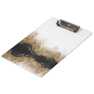 Gold & Black Hairstylist Salon Clipboard