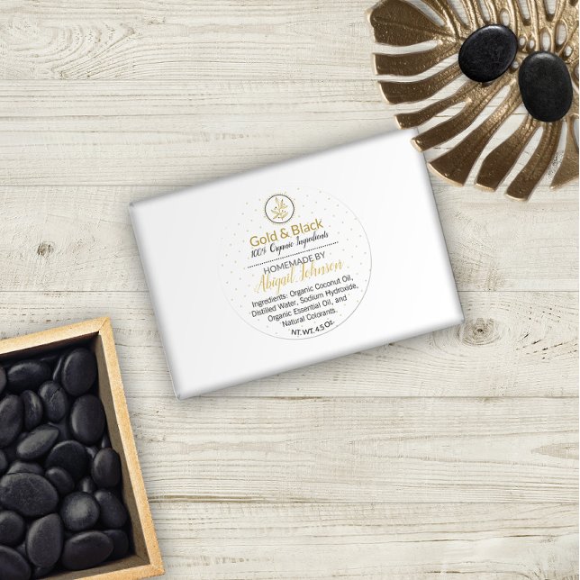 Gold & Black Handmade Homemade Bath & Body Label (Creator Uploaded)