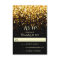 Gold Black Hollywood Glitz Glam Wedding RSVP