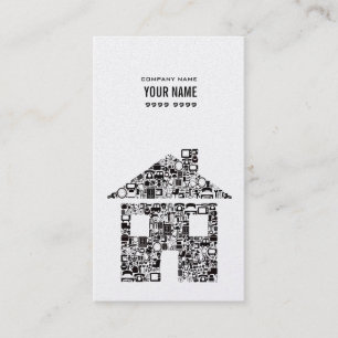 Gold & Black House Real Estate Photo Business Card
