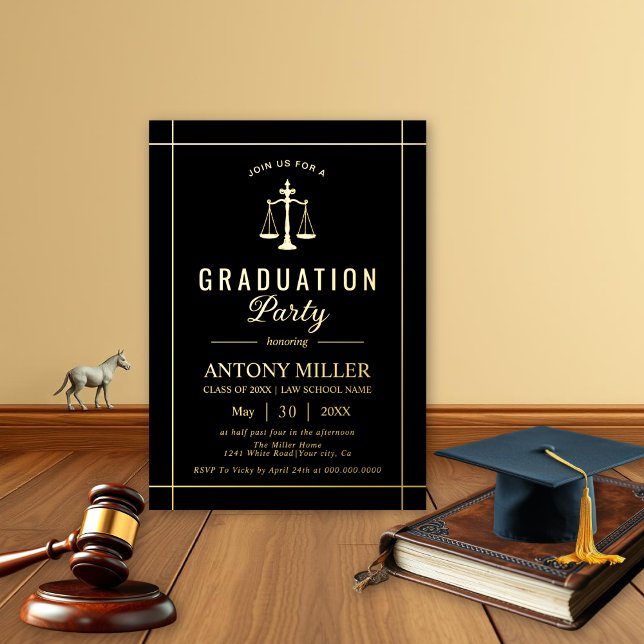 Gold, black law school graduation Class Of 2026  (Creator Uploaded)