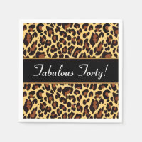 Gold Black Leopard Fabulous 40 Birthday A10