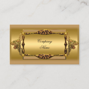 Gold Black Leopard Gold Elegant Boutique 4 Business Card