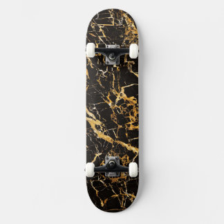 Gold & Black Marble (Complete w/Trucks & Wheels), Skateboard