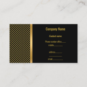 GOLD BLACK MERMAID THEME TRIM BUSINESS CARD