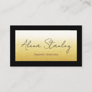 Gold Black Minimalist Business Card