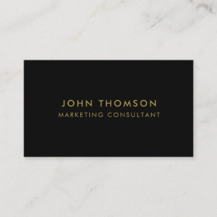 Gold Black Minimalist Modern Professional Business Card