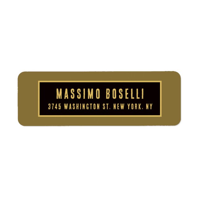 Gold & Black Minimalist Professional Modern (Front)