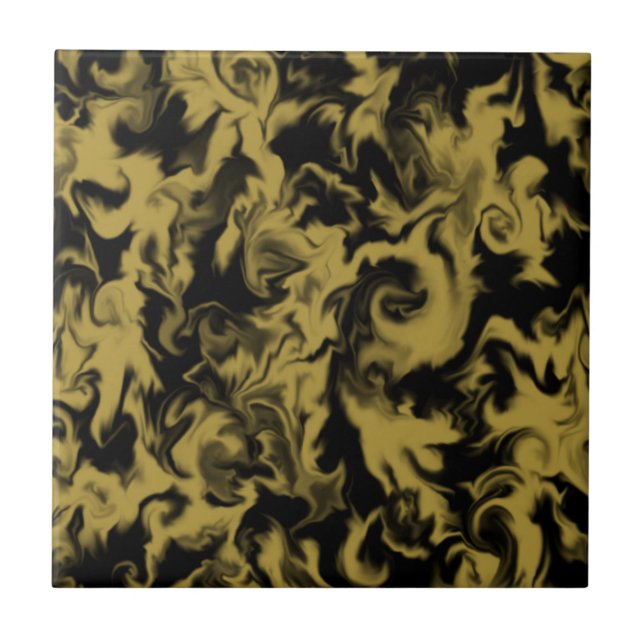 Gold & Black mixed colour tile (Front)