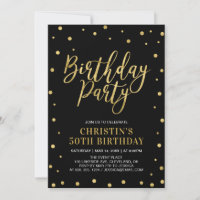 Gold & Black | Modern Adult 50th Birthday Party