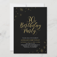 Gold & Black | Modern Chic 30th Birthday Party