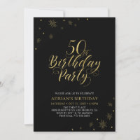 Gold & Black | Modern Chic 50th Birthday Party