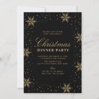 Gold & Black | Modern Chic Christmas Dinner Party