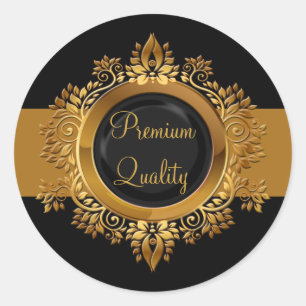 gold black monogram envelope seal