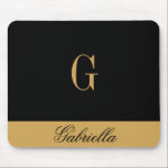 Gold Black Mouse Pad<br><div class="desc">Gold Black</div>