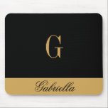 Gold Black Mouse Pad<br><div class="desc">Gold Black</div>