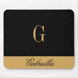 Gold Black Mouse Pad