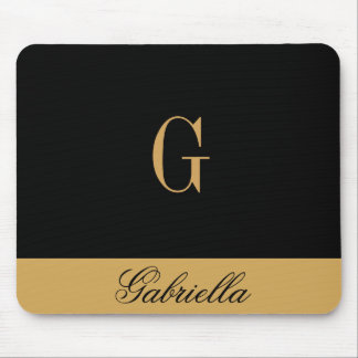 Gold Black Mouse Pad