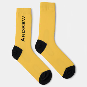 Gold Black or CHOOSE YOUR COLOR with Jumbo Name Socks
