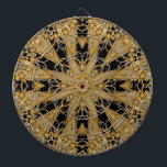 Gold Black Ornate Floral Dartboard<br><div class="desc">Beautiful Gold Black Ornate Floral Dartboard</div>
