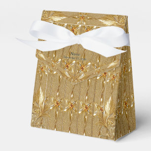 Gold Black Ornate Floral Favour Box