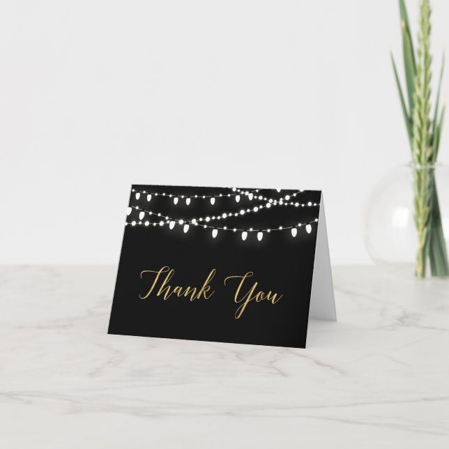 Gold & Black | Party Thank You Note (Front)