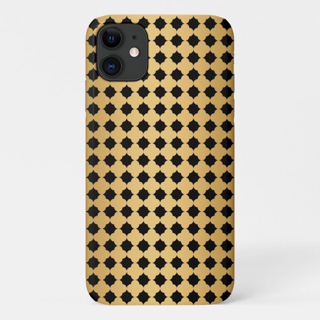 GOLD BLACK PATTERNED IPHONE COVER (Back)